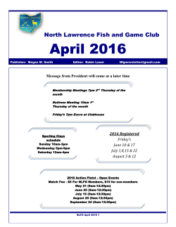 the April 2016 Newsletter.