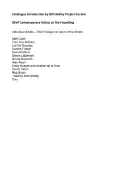 catalogue essays for all the artists