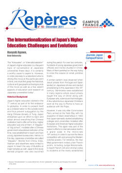 The Internationalization of Japan`s Higher Education: Challenges