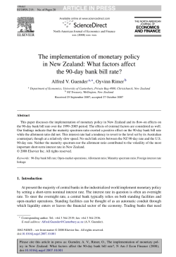 The implementation of monetary policy in New Zealand: What