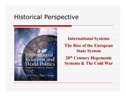International Relations in Historical Perspective