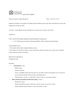 Lesson Plan Template Develop an awareness of personal abilities