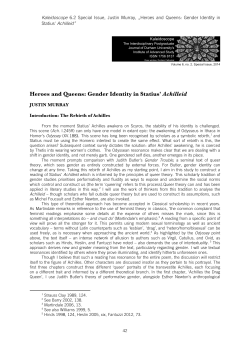 Heroes and Queens: Gender Identity in Statius` Achilleid