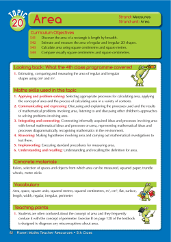Strand: Measures Area