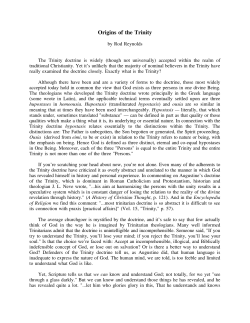 Origins of the Trinity - Living Church of GOD: Louisiana Congregations