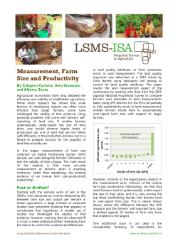 Measurement, Farm Size and Productivity