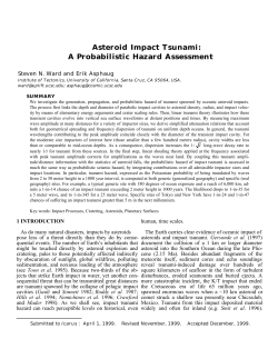 Asteroid Impact Tsunami: A Probabilistic Hazard Assessment
