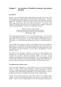 Chapter 1: An overview of Zambia`s economic and poverty situation