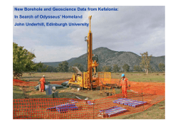 New Borehole and Geoscience Data from Kefalonia: In Search of