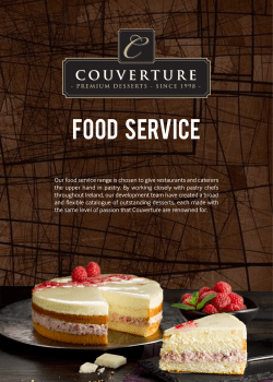 Couverture Food Service Handout