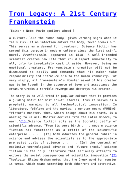 Tron Legacy: A 21st Century Frankenstein