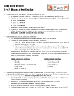 Long-Term Project: EverFi Financial Certification