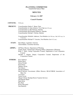 Minutes - County of Maui