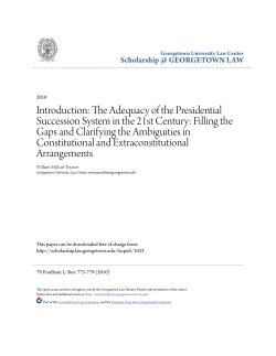 The Adequacy of the Presidential Succession System in the 21st