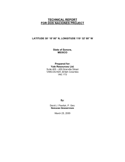 to view the 43-101 for the Dos Naciones Property.