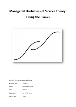 Managerial Usefulness of S-curve Theory: Filling the Blanks
