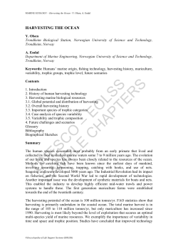 Harvesting the Ocean