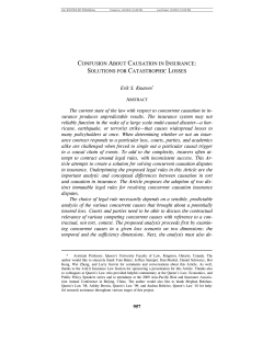 Confusion about Causation in Insurance