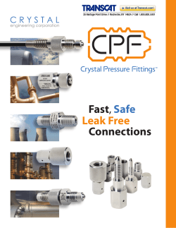 Safe Leak Free Connections