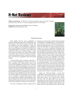 The Roosevelt Legacy - H-Net