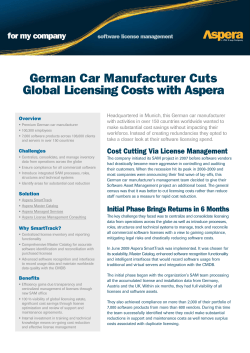 German Car Manufacturer Cuts Global Licensing Costs with Aspera