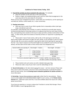 potato variety evaluation guidelines