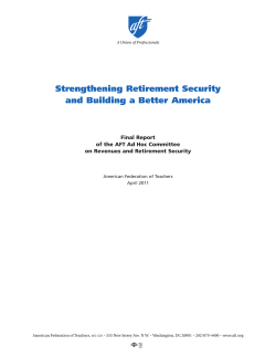 Strengthening Retirement Security and Building a Better America