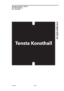 sverigesradio.se - Tensta konsthall