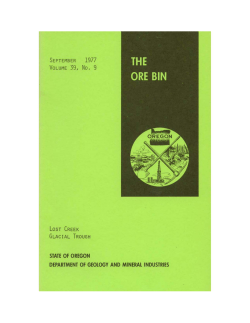 Ore Bin / Oregon Geology magazine / journal