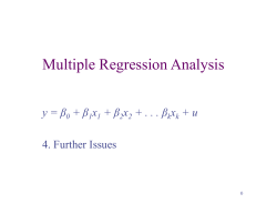 Multiple Regression Analysis