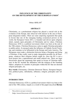 305 INFLUENCE OF THE CHRISTIANITY ON THE DEVELOPMENT