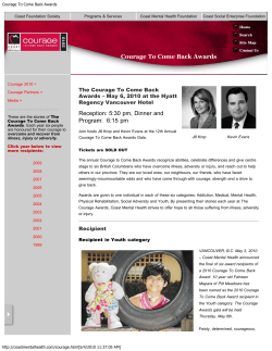 Courage To Come Back Awards - Vancouver Adapted Music Society