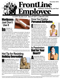 Bad for Your Heart? Marijuana: Just Don`t Use It Personal Attributes