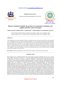 Bioassay methods to identify the presence of cyanotoxins in drinking