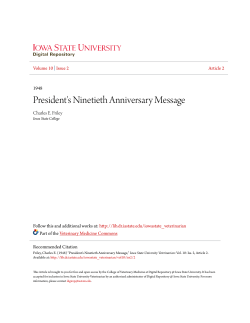 President`s Ninetieth Anniversary Message