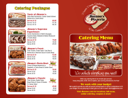 Catering Menu - Jimanos Pizzeria