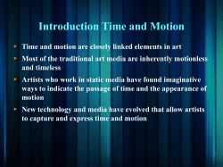 Introduction Time and Motion
