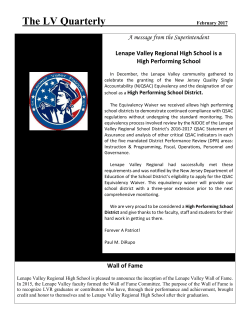 The LV Quarterly - Lenape Valley Regional High School