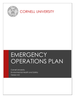 Emergency Operations Plan - Cornell Emergency