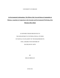 The Effects of the Yacyret&aacute; Dam on Communities in Misiones