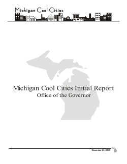 Michigan Cool Cities Initial Report