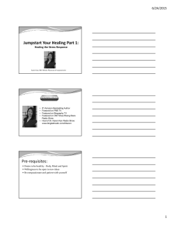 Jumpstart Your Healing Handouts