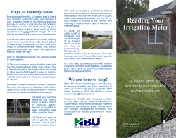 Water brochure for irrigation systems 8-08