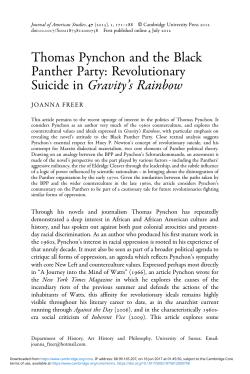 Thomas Pynchon and the Black Panther Party