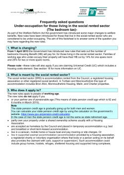 the new under-occupation rules factsheet