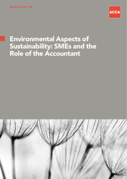 Environmental Aspects of Sustainability