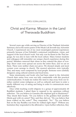 Christ and Karma: Mission in the Land of Theravada Buddhism