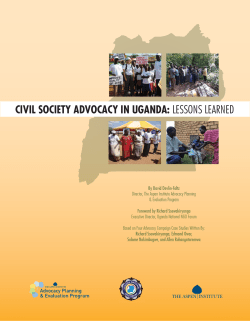civil society advocacy in uganda: lessons learned