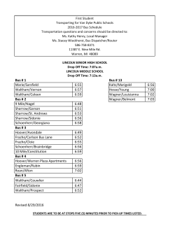 Bus Schedule 2016-2017 - Van Dyke Public Schools