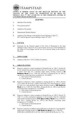 agenda - Town of Hampstead